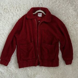 I.am.gia red faux fur jacket